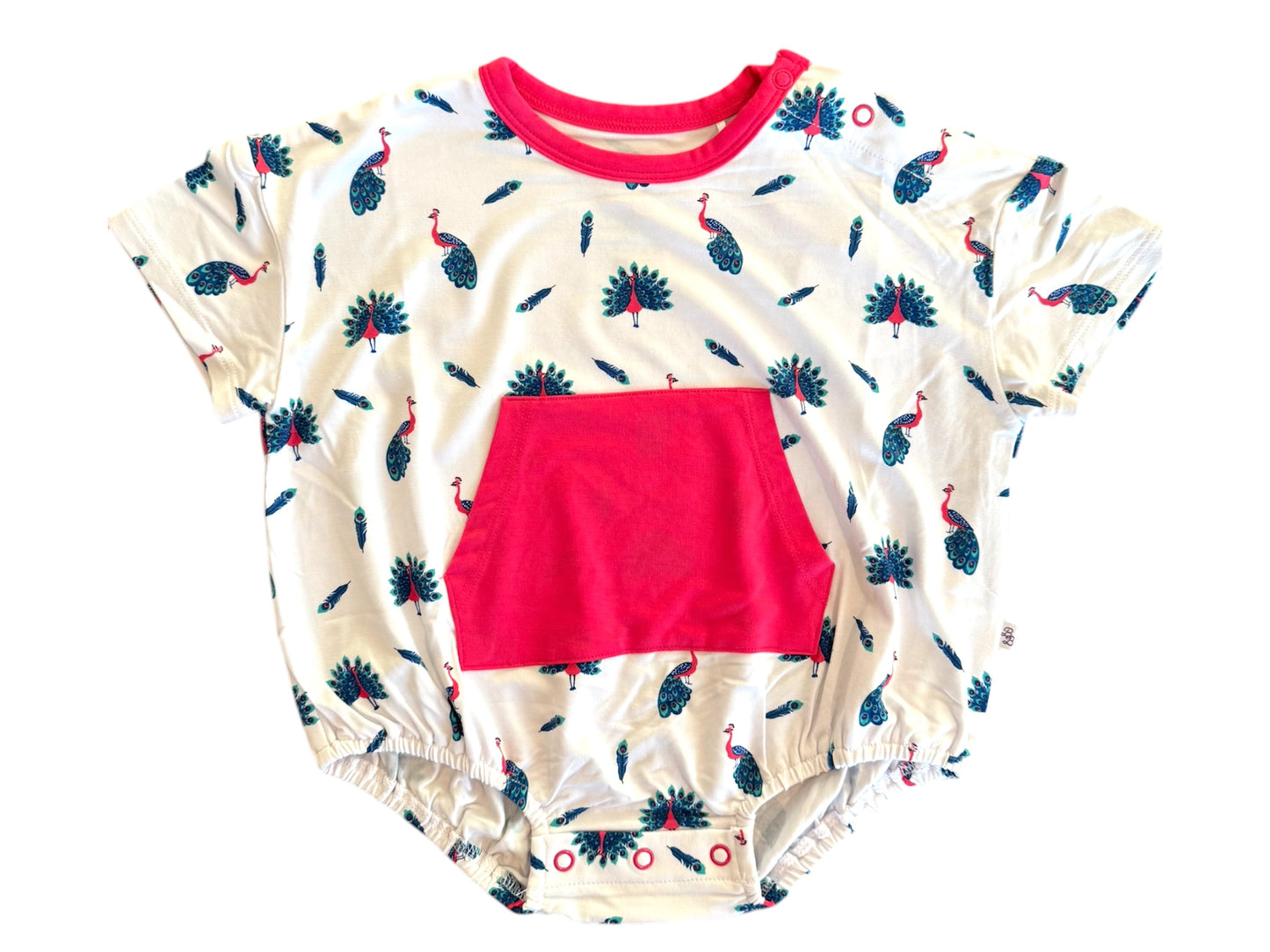 Bamboo Bubble Romper - Peacock