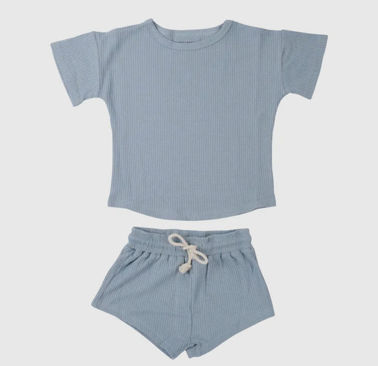 Two-Piece Waffle Set - Blue