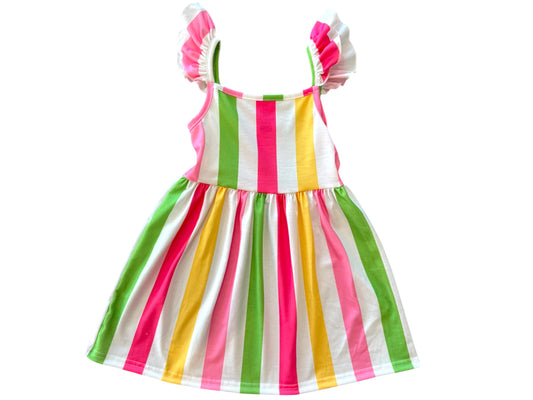 Girls Summer Dress - Stripes
