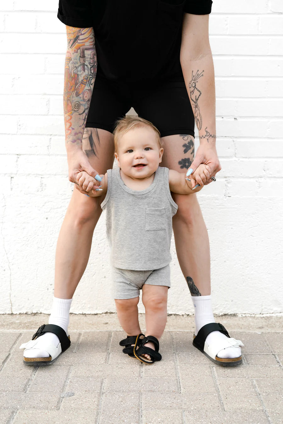 Little Bipsy Ribbed Tank - Grey