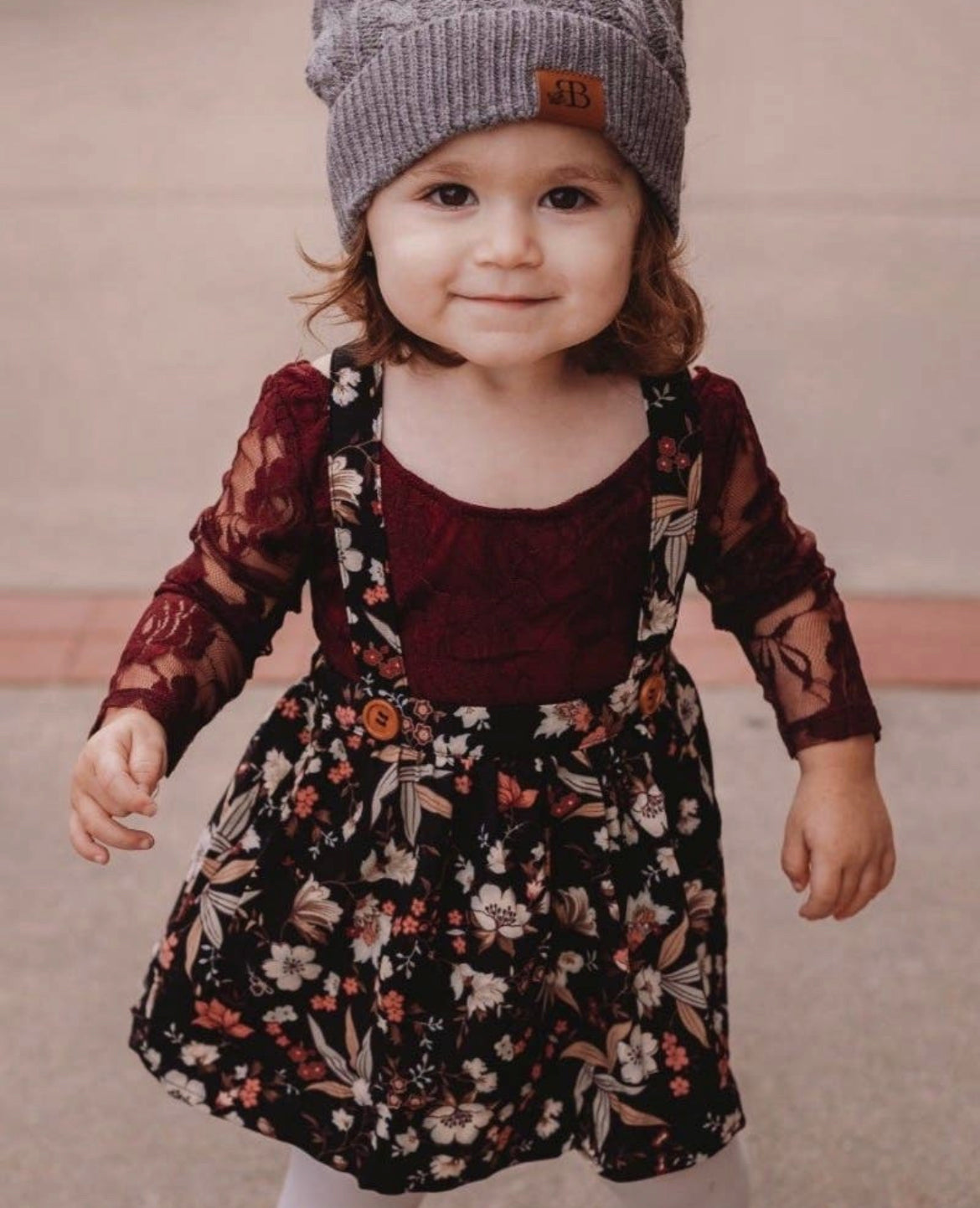 Floral Suspender Skirt