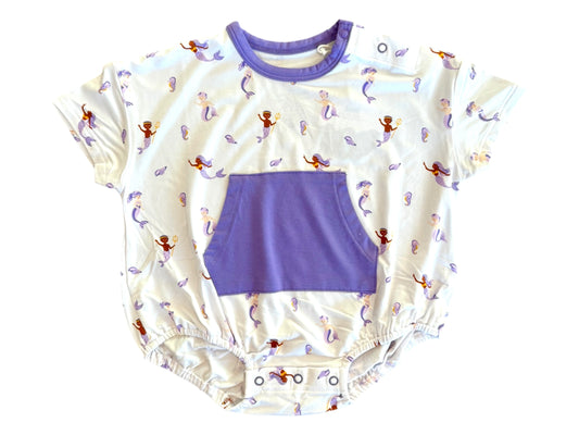 Bamboo Bubble Romper - Mermaids