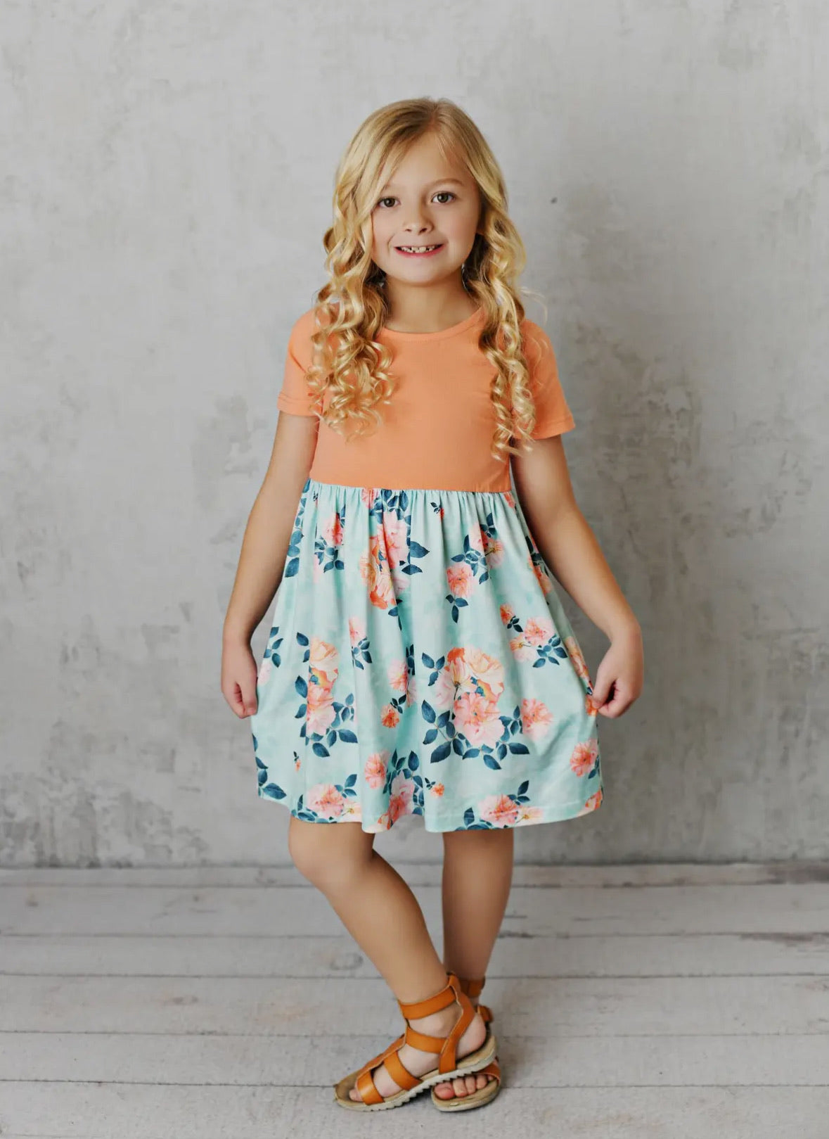 Teal Crossback Dress