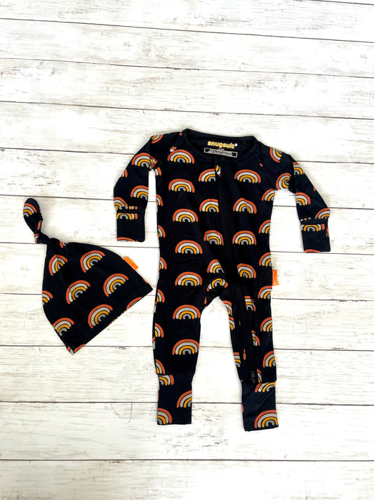 Bamboo Pajamas - Black Rainbow