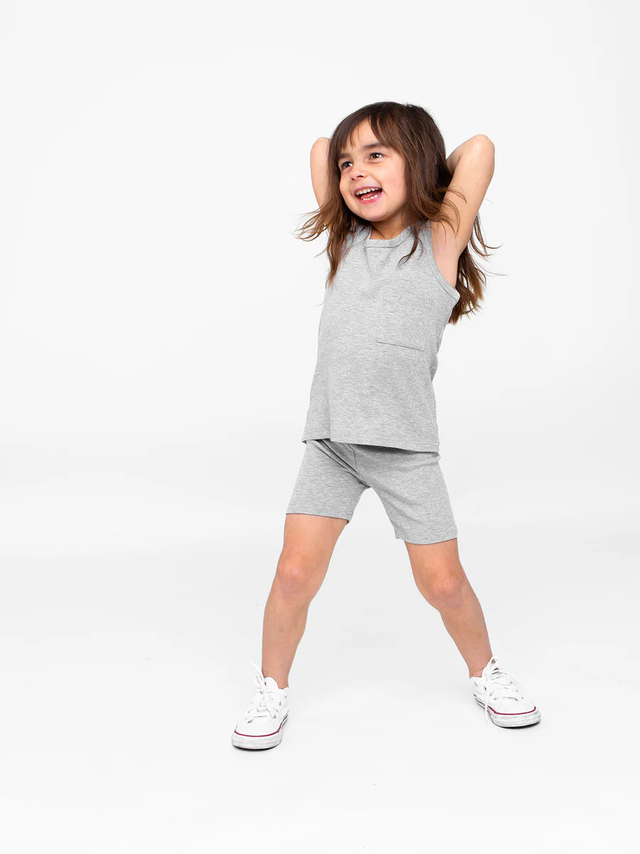 Little Bipsy Ribbed Tank - Grey
