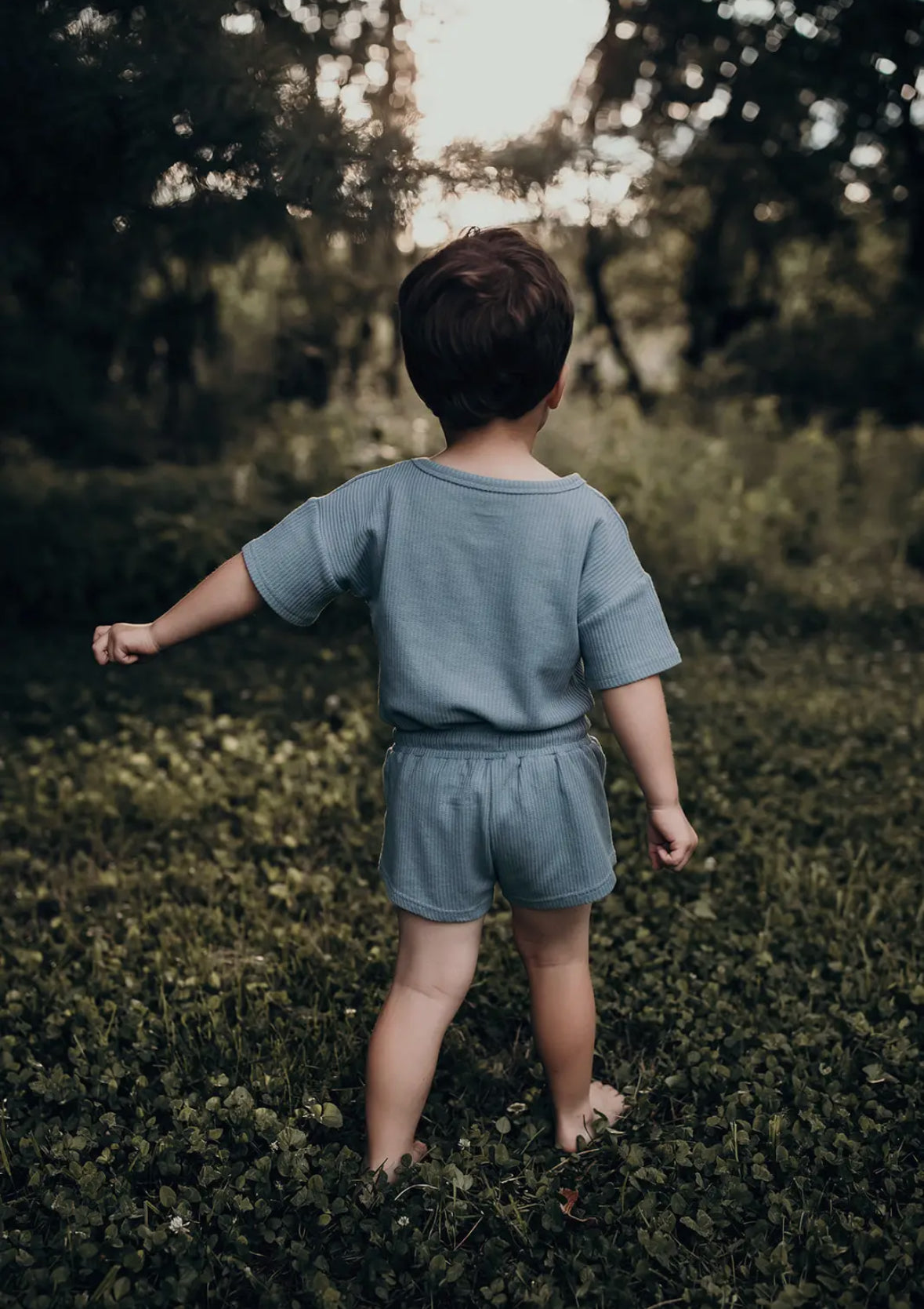 Two-Piece Waffle Set - Blue