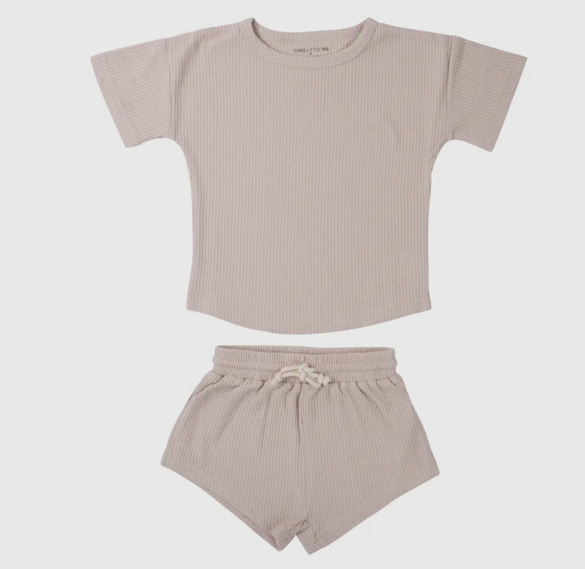 Two-Piece Waffle Set - Tan