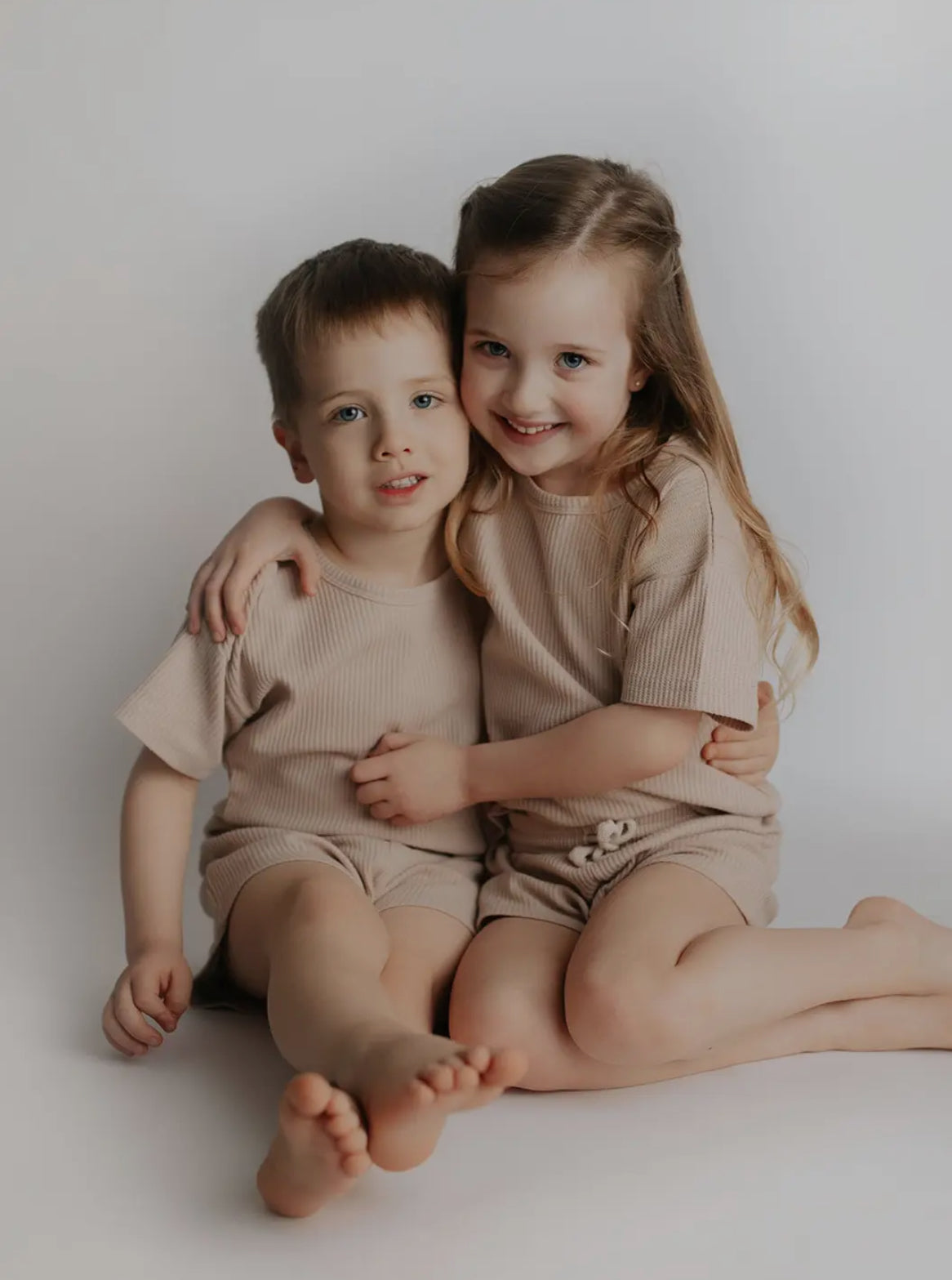 Two-Piece Waffle Set - Tan