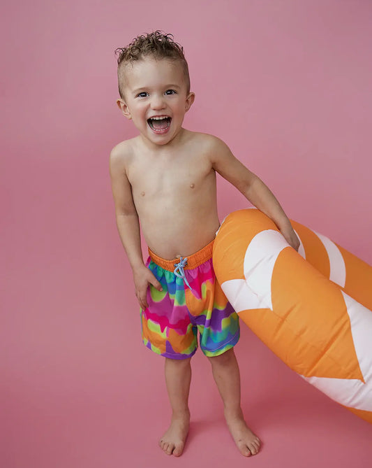 Swim Shorts - Neon Tie-Dye