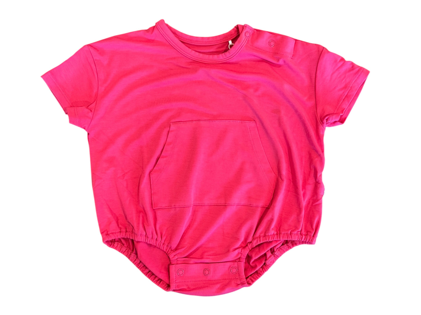 Bamboo Bubble Romper - Hot Pink