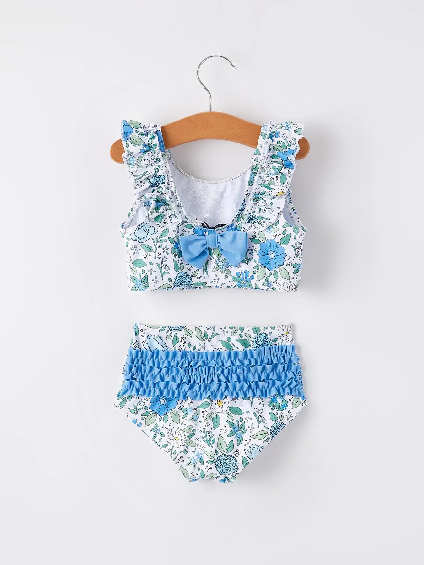 Girls Swimsuit - Blue Floral