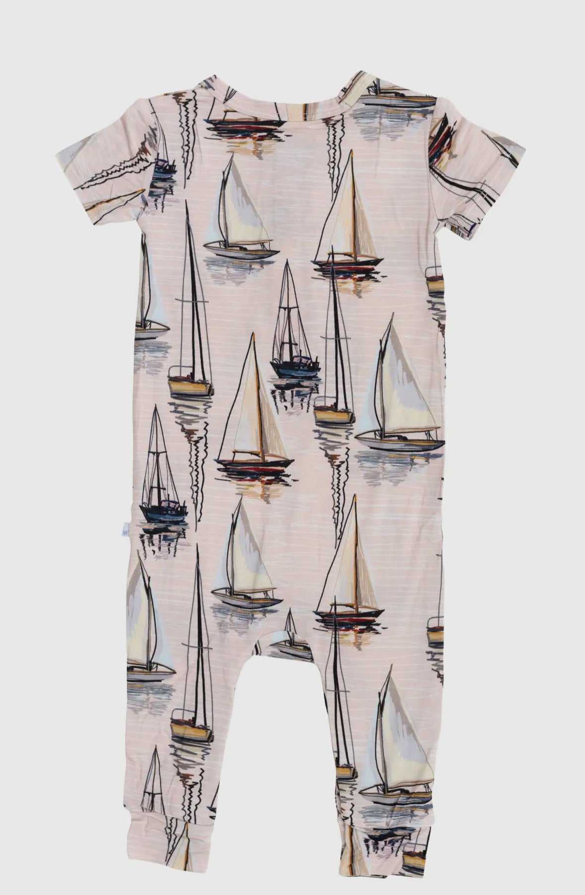 Sailboat Henley Romper Bamboo