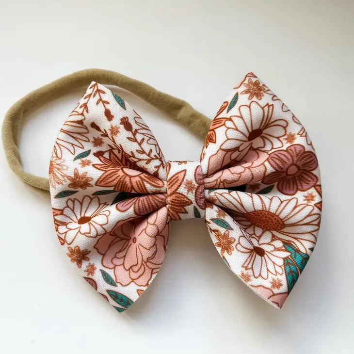 Baby Bow - Muted Floral