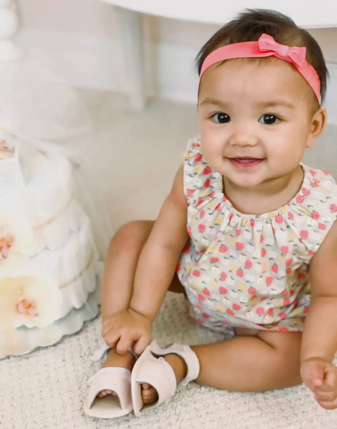 Apple Print Tunic Dress Set