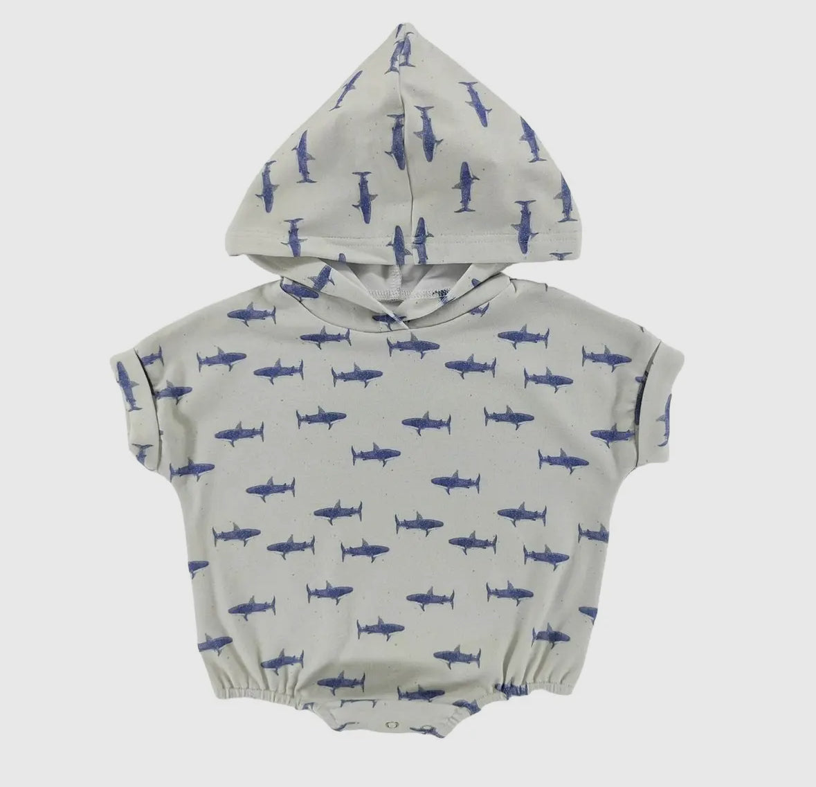 Hooded Romper - Shark