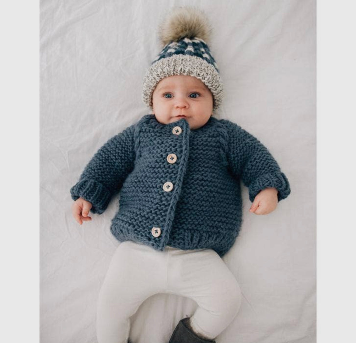 Garter Stitch Sweater - Slate