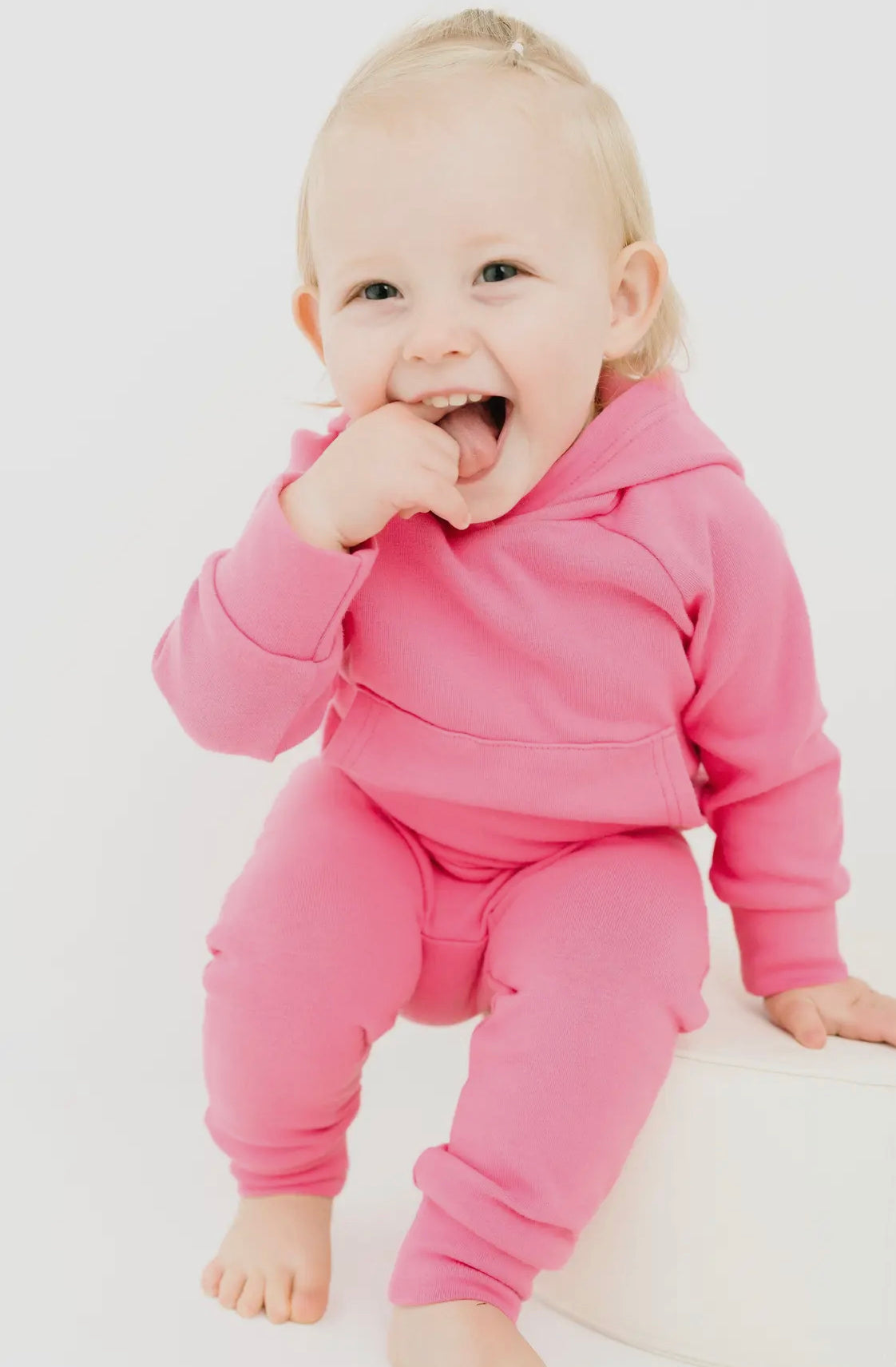 Two-Piece Sweatshirt Set - Pink