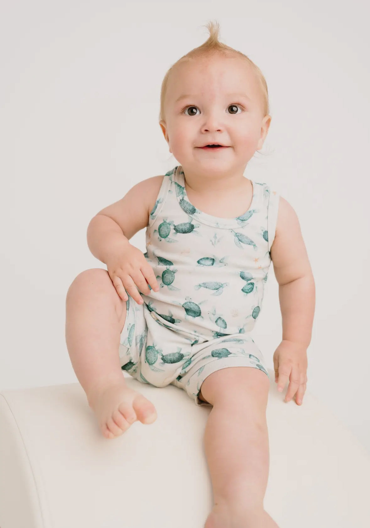 Two Piece Tank Top Set - Turtles