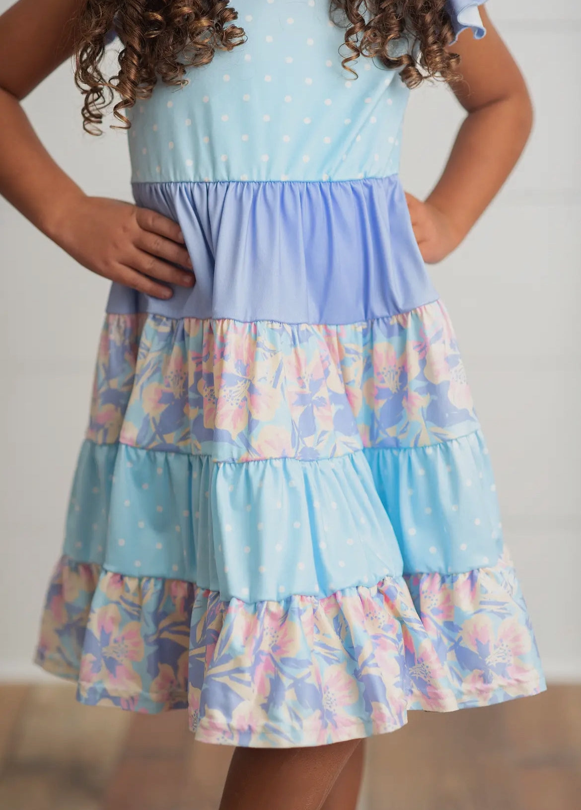 Dress - Blue and Purple Tiered