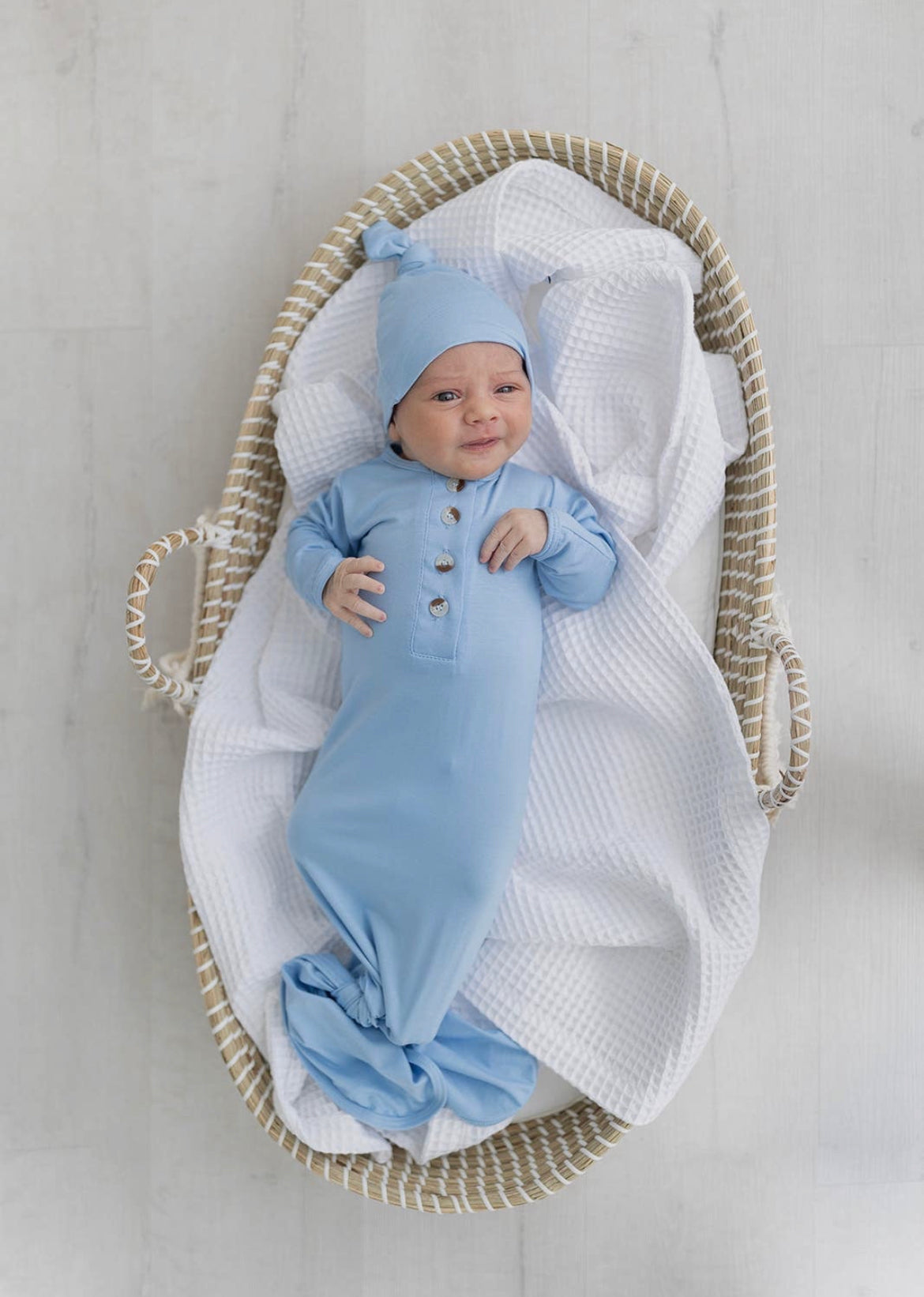 Knotted Gown - Baby Blue