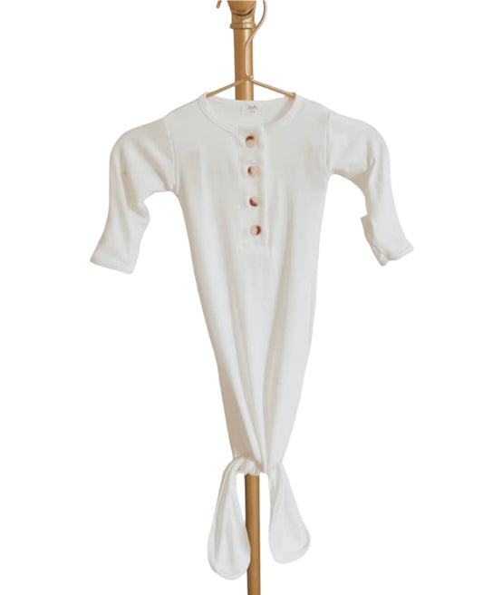 Knotted Gown - White