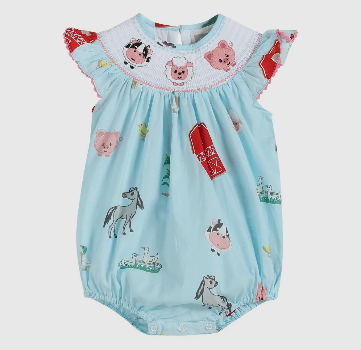 Girls Farm Romper