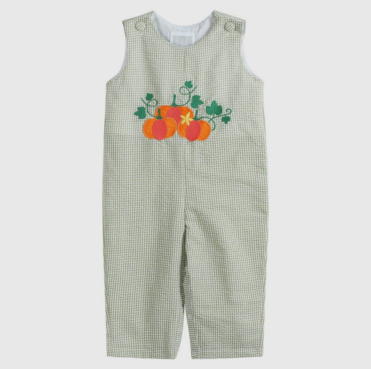 Gingham Pumpkin Overalls