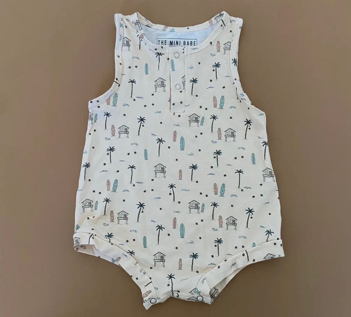 Bamboo Tank Romper - Surfside