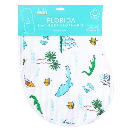 Florida Unisex Bib/Burp Cloth Combo
