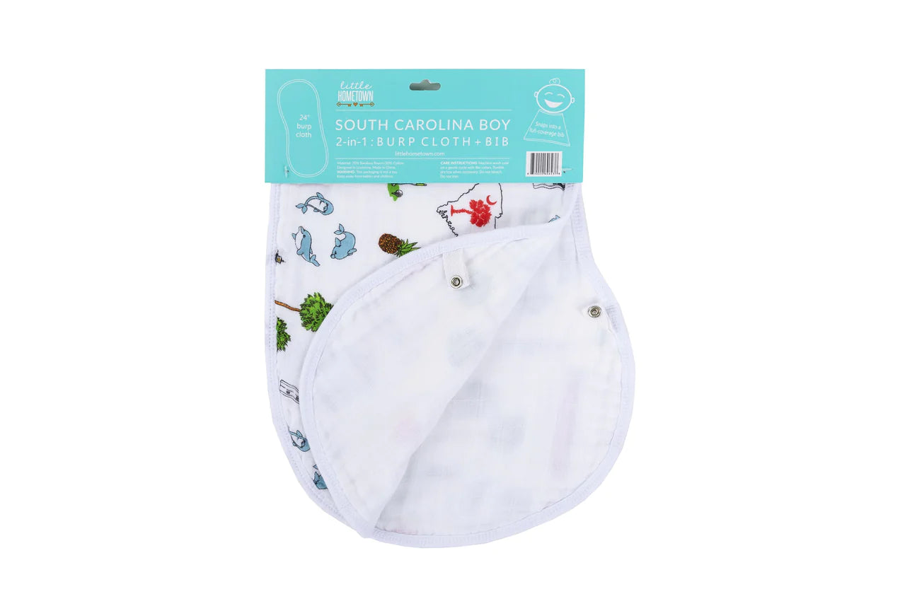 South Carolina Bib/Burp Cloth Combo