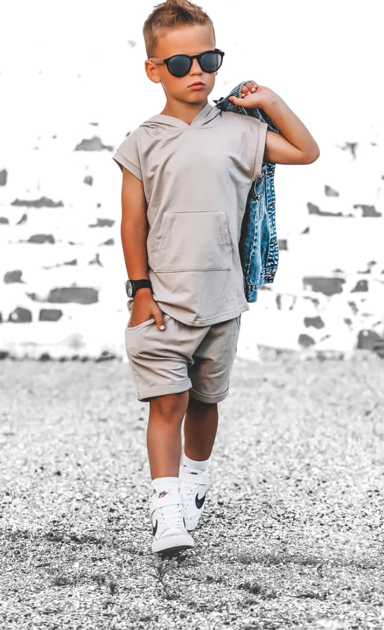 Kids Bamboo Harem Shorts - Sand