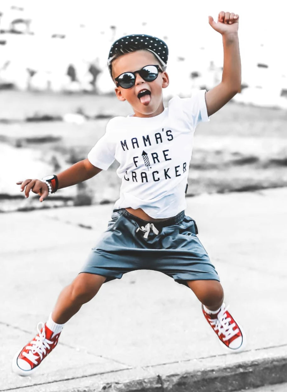 Kids Bamboo Harem Shorts - Blue