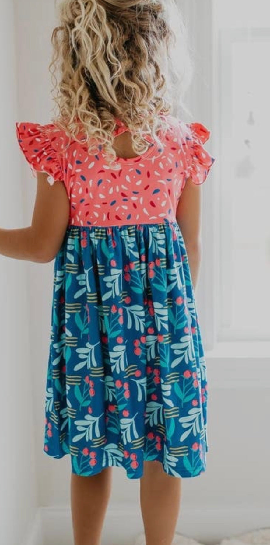 Blue Cherry Twirl Dress
