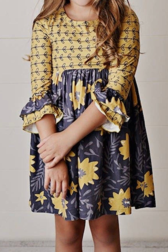 Mustard Twirl Dress