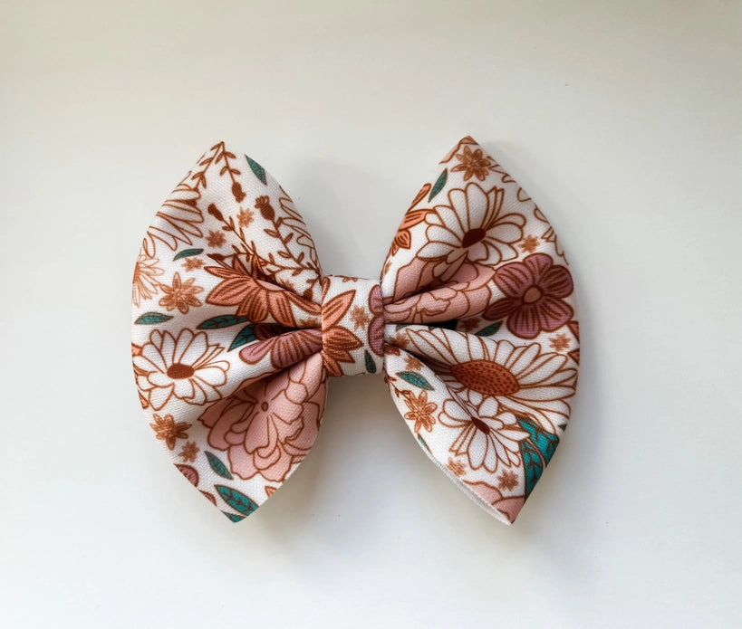 Baby Bow - Muted Floral