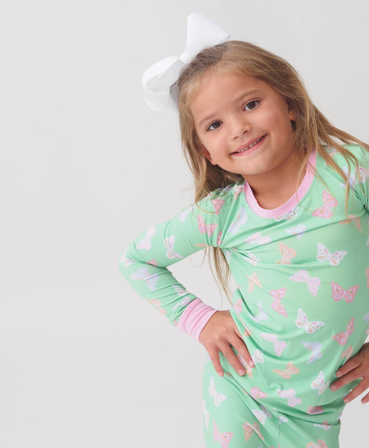 Toddler Girls Bamboo Pajamas - Butterfly