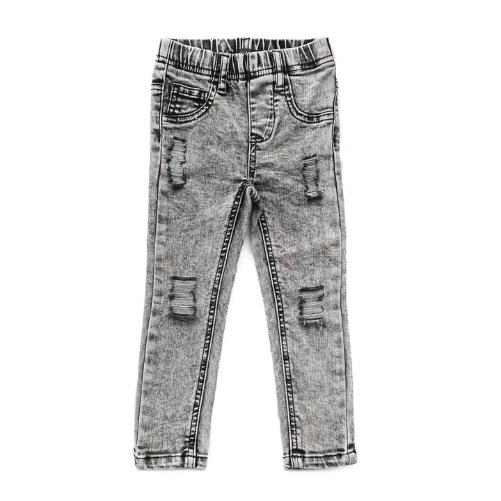 Distressed Jeans - Grey Wash