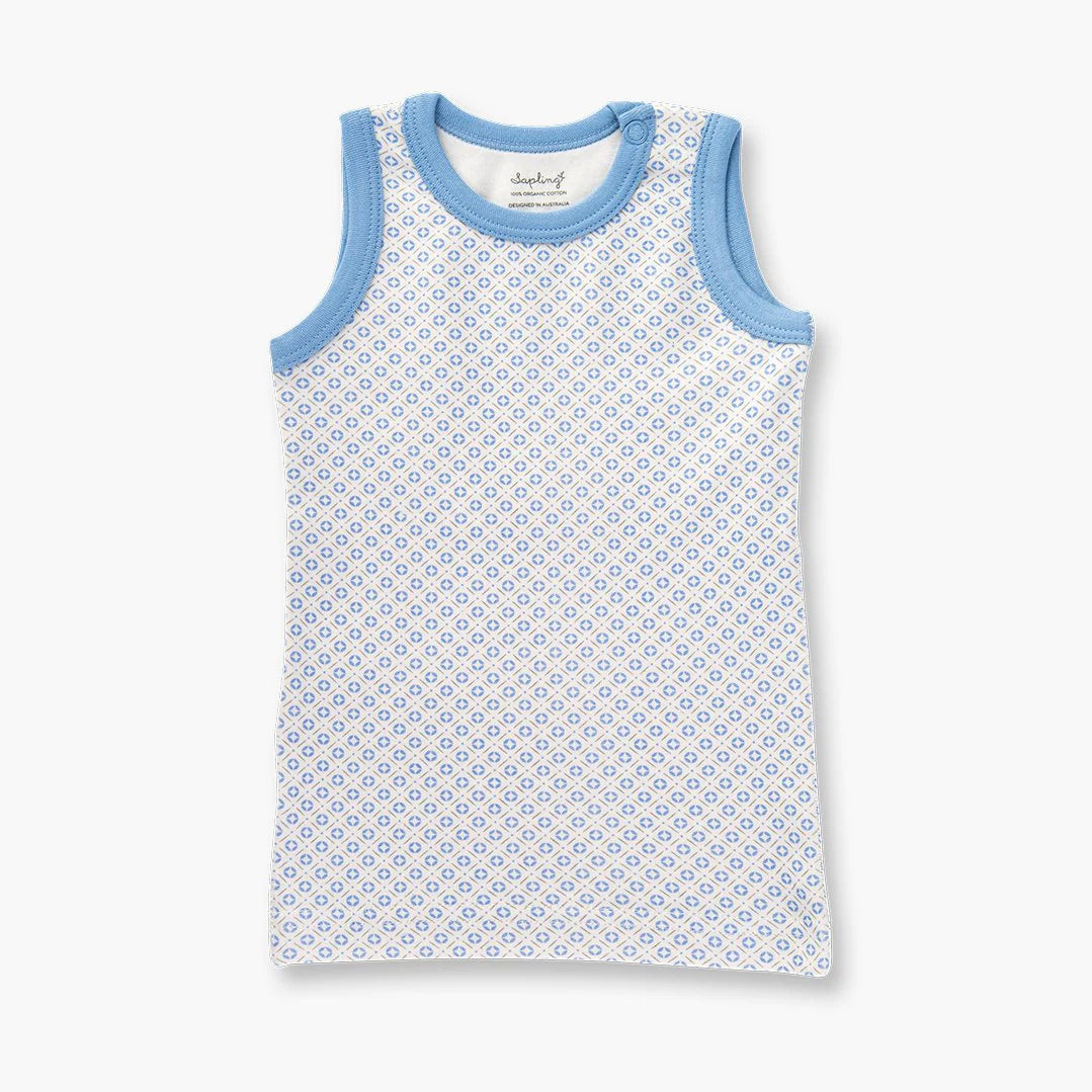 Organic Cotton Tank Top - Blue