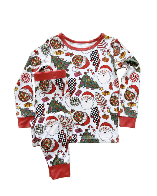 Bamboo Retro Christmas Pajamas - Toddler