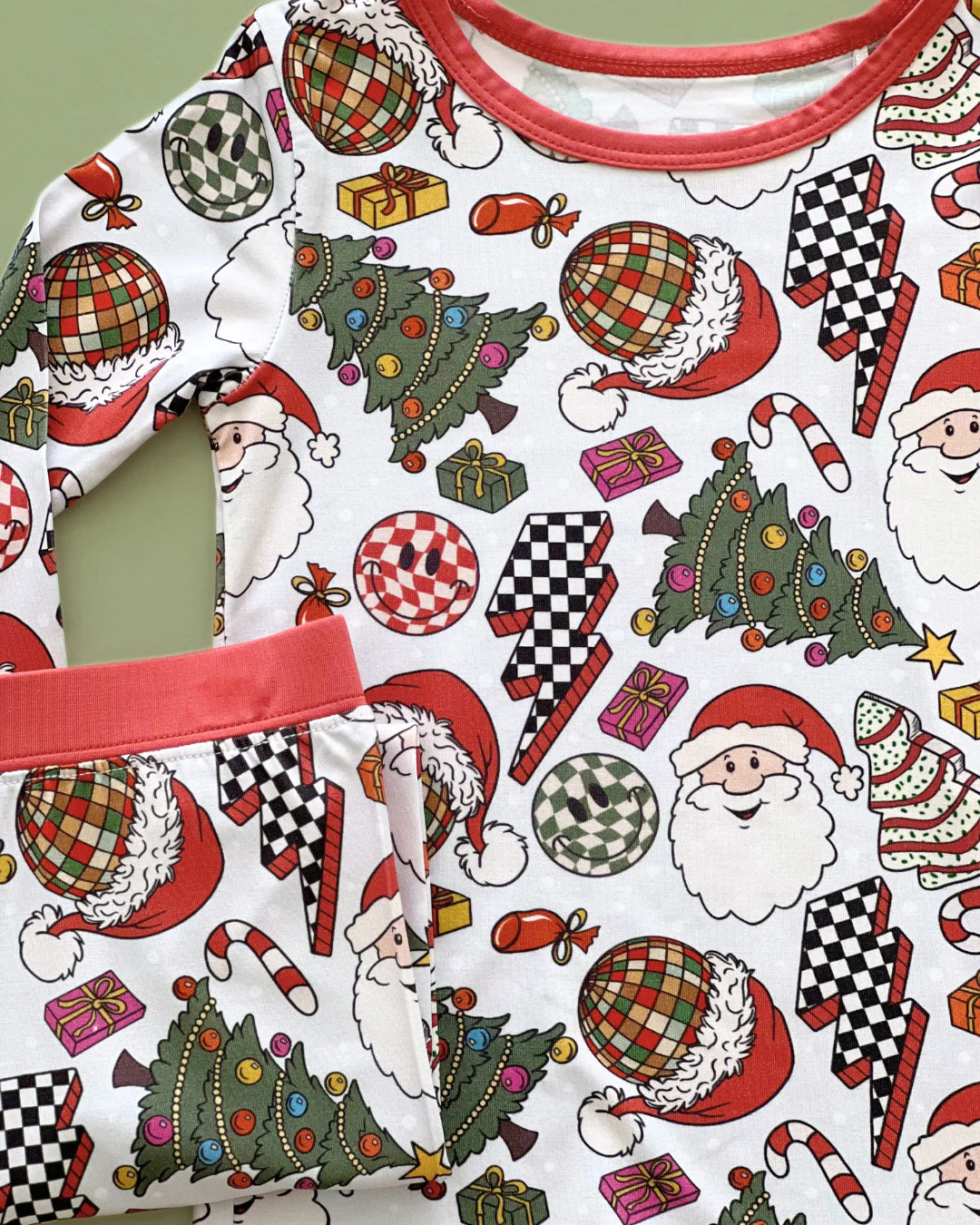 Bamboo Retro Christmas Pajamas - Toddler