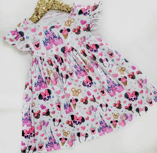 Mouse Dress - Pink Castle