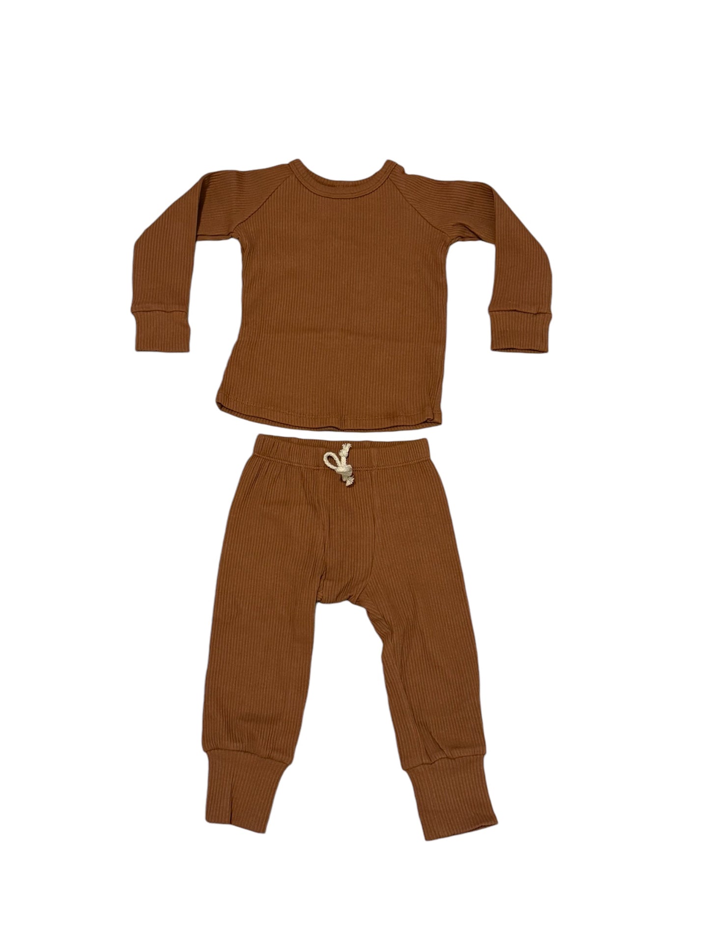 Ribbed Jogger Set - Driftwood