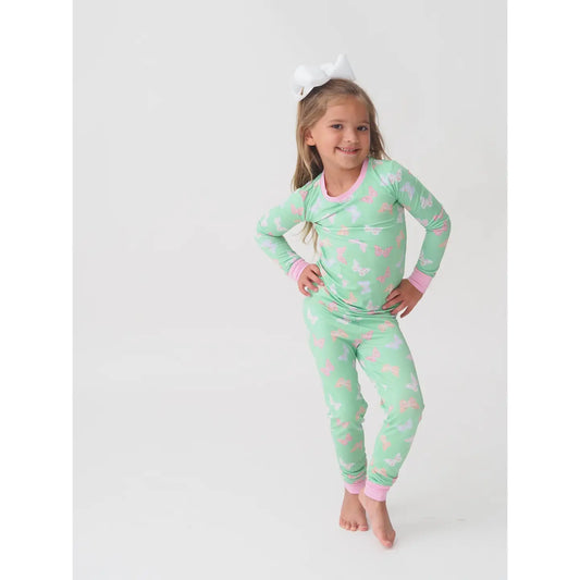 Toddler Girls Bamboo Pajamas - Butterfly