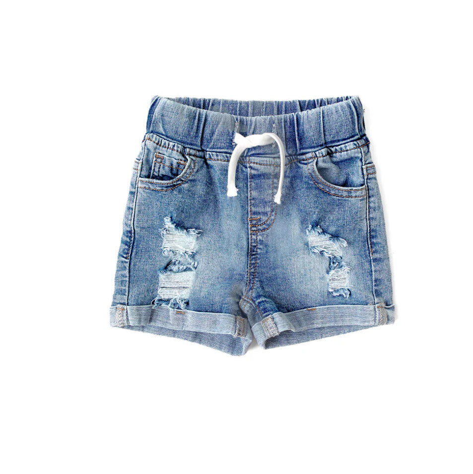 Distressed Denim Shorts