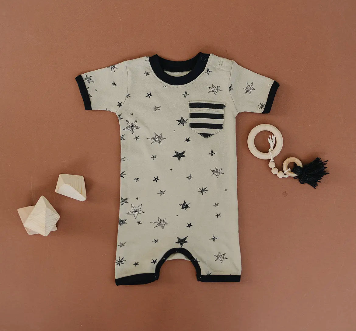 Organic Cotton Romper - Cosmic Stars