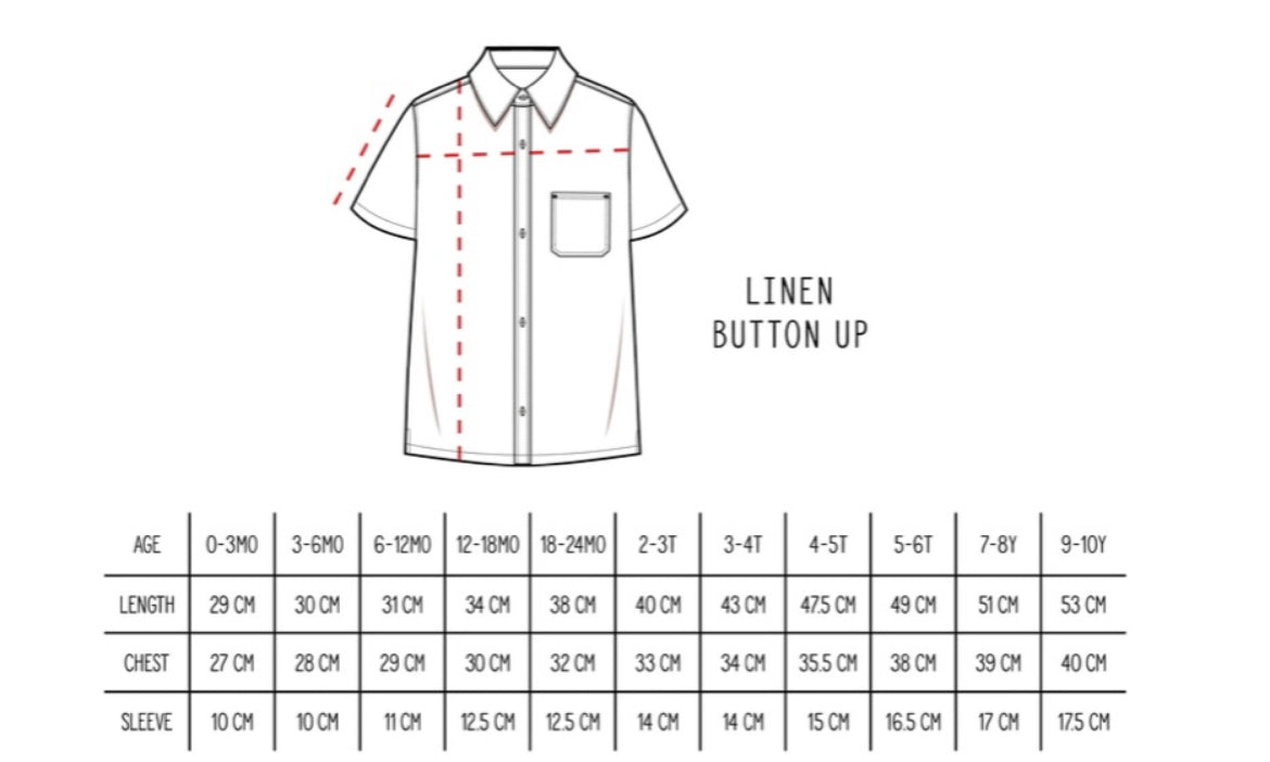 Linen Button Up - White - Little Bipsy