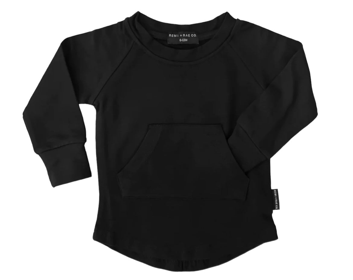 Bamboo Pocket Pullover - Black