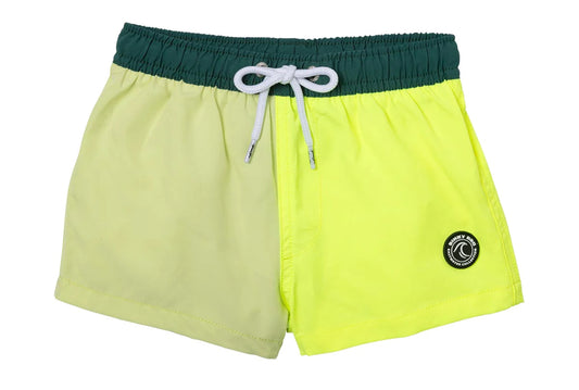 Swim Shorts - Neon Yellow Color Block