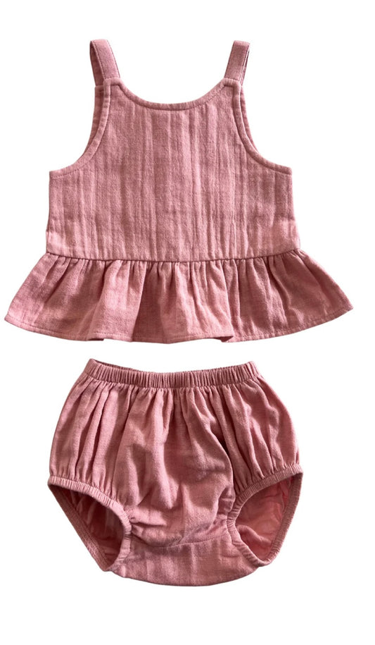 Peplum Set - Rose