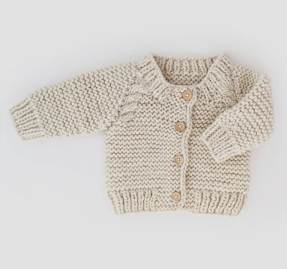 Garter Stitch Sweater - Natural